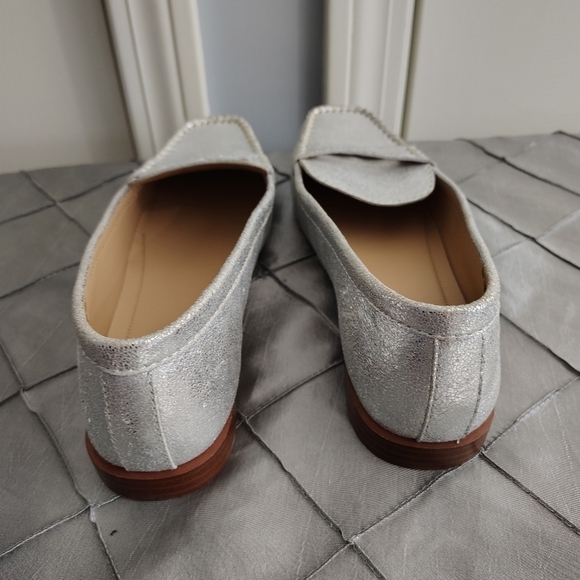 Donald Pliner Silver Penny loafers Binah 9M - Picture 4 of 11